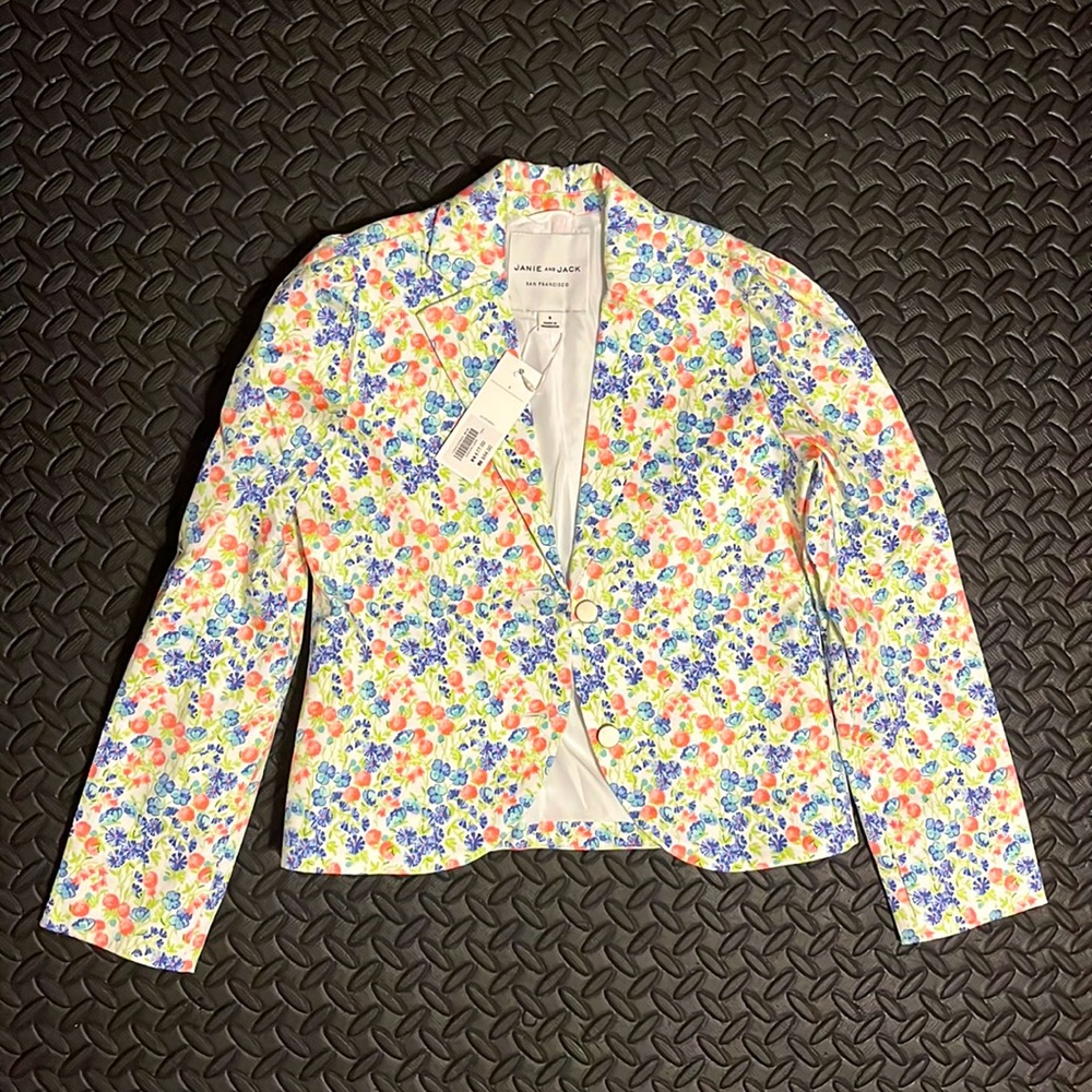 NWT- Girls Janie & Jack - Floral Print Blazer